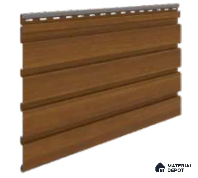 Brown Wooden 4 Flute Louver PN 06462 D (Walnut) 10 ft x 12 inch PVC Panel - 1 mm | Suitable for Feature Wall, TV Unit & Living Room | Width is Subjected to 5% Variation