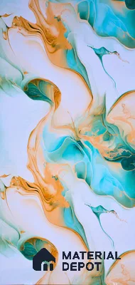 Multi Colour Marble Look UPVC High Gloss Finish UV Marble Polygranite Sheets 8 ft x 4 ft | PG 00086 - 3 mm