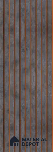 PN 05637 Charcoal Decorative Wall Panel - 8 ft x 1 ft - 7 mm | Width is Subjected to 5% Variation
