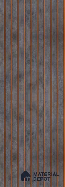 PN 05637 Charcoal Decorative Wall Panel - 8 ft x 1 ft - 7 mm | Width is Subjected to 5% Variation