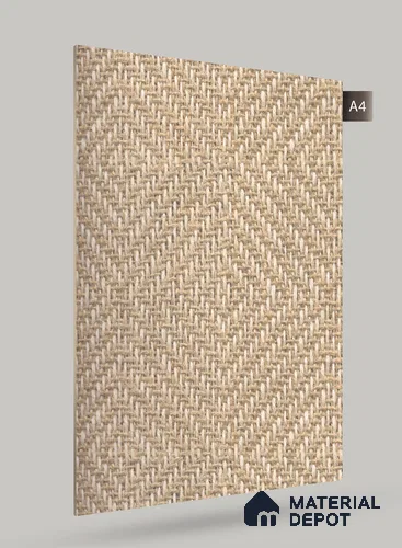 Beige Fabric Look RF Crystal Z+ 2216 8 ft x 4 ft Texture Finish Decorative Laminate - 1.25 mm | Suitable for TV Unit, Wardrobe, Kitchen Cabinets