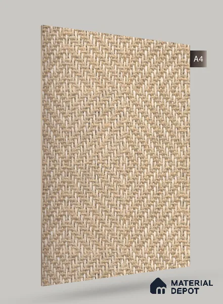 Beige Fabric Look RF Crystal Z+ 2216 8 ft x 4 ft Texture Finish Decorative Laminate - 1.25 mm | Suitable for TV Unit, Wardrobe, Kitchen Cabinets