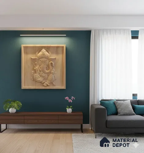 WL 00402 Siddhi Ganesha 600 x 600 mm Natural Stone Wall Cladding |  Stone is a Natural Product, Please Expect Variation in Shades