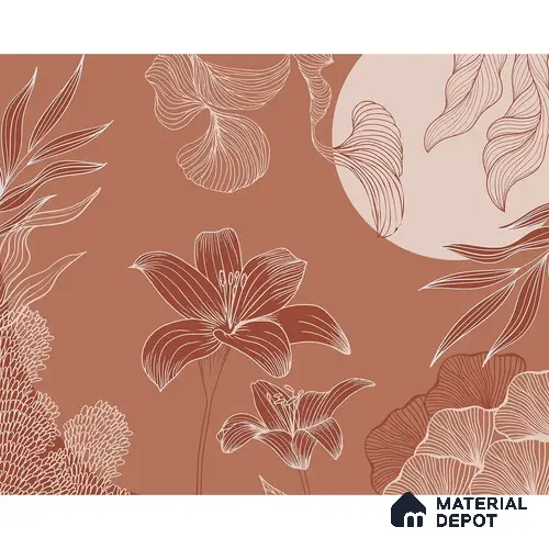 Sienna Garden Abstract Soft Feel Customised Wallpaper for Rooms