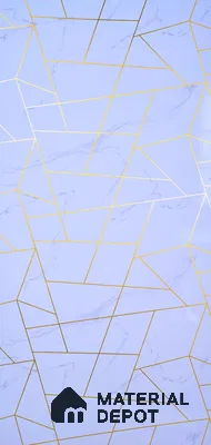 White Marble Look UPVC High Gloss Finish UV Marble Polygranite Sheets 8 ft x 4 ft | PG 00088 - 3 mm