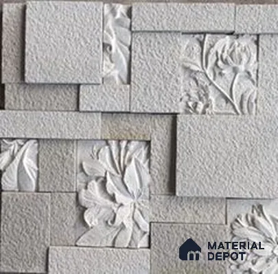 WL 00379 Snow Cluster 450 x 300 mm Natural Stone Wall Cladding |  Stone is a Natural Product, Please Expect Variation in Shades