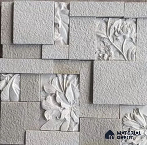 WL 00379 Snow Cluster 450 x 300 mm Natural Stone Wall Cladding |  Stone is a Natural Product, Please Expect Variation in Shades