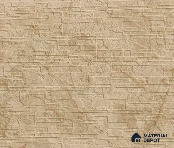WL 00234 Castle Rock Clay Texture Finish 1190 x 600 mm Soft Stone Wall Cladding - 3 mm | Suitable for Living Room, Elevation & Outdoor Walls