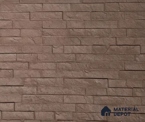 WL 00232 Strip Stone Clay Texture Finish 1200 x 560 mm Soft Stone Wall Cladding - 3 mm | Suitable for Living Room, Elevation & Outdoor Walls