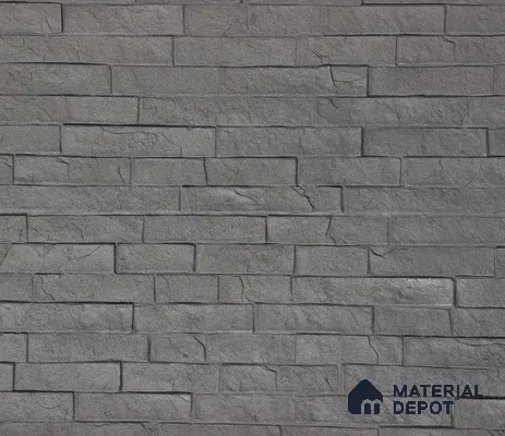 WL 00231 Strip Stone Clay Texture Finish 1200 x 560 mm Soft Stone Wall Cladding - 3 mm | Suitable for Living Room, Elevation & Outdoor Walls