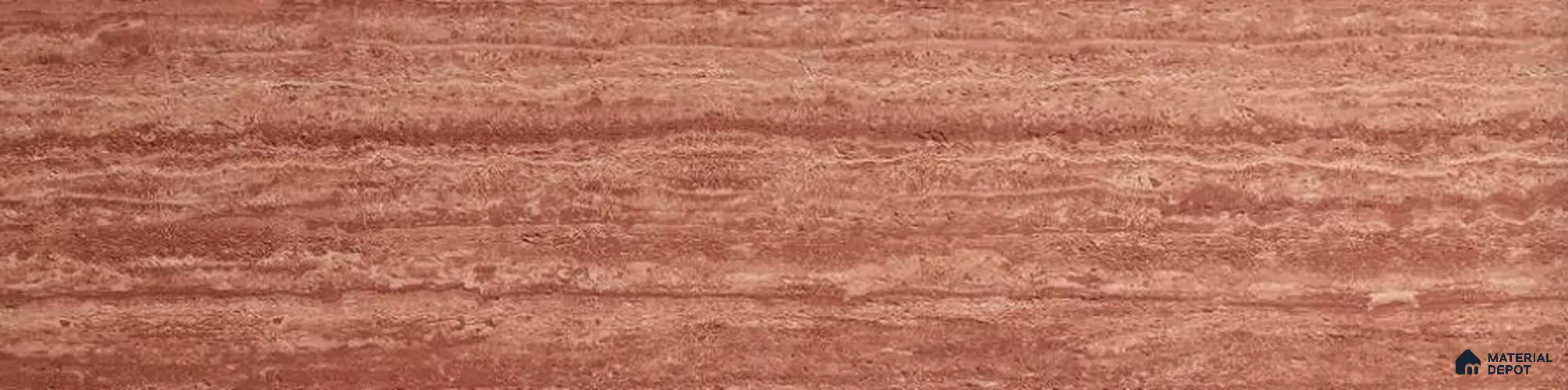 WL 00217 Travertine Clay Texture Finish 1200 x 600 mm Soft Stone Wall Cladding - 3 mm | Suitable for Living Room, Elevation & Outdoor Walls
