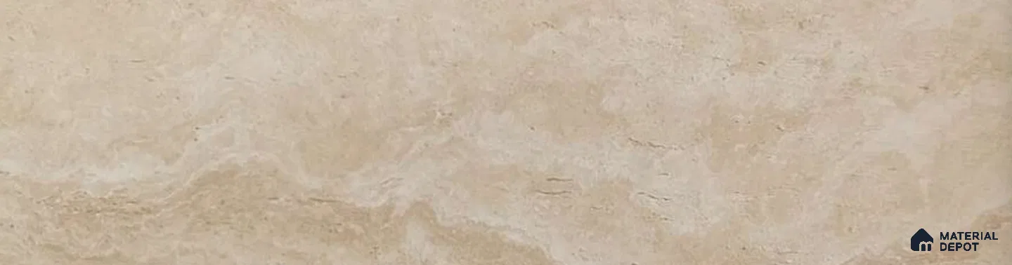 WL 00214 Travertine Clay Texture Finish 1200 x 600 mm Soft Stone Wall Cladding - 3 mm | Suitable for Living Room, Elevation & Outdoor Walls