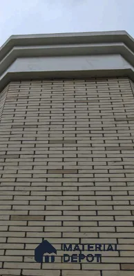 WL 00205 Natural Brick Clay Texture Finish 238 x 60 mm Soft Stone Wall Cladding - 3 mm | Suitable for Living Room, Elevation & Outdoor Walls