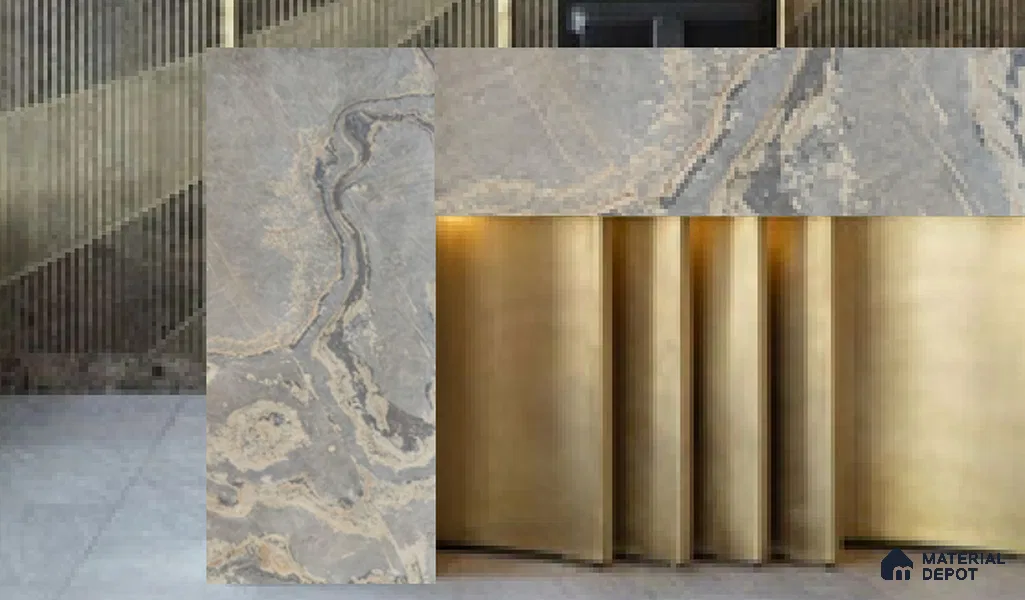 WL 00276 Natural Lucentier Translucent Design 8 ft x 4 ft Stone Veneer - 2 mm | Suitable for Facade, Wardrobe & Bedroom