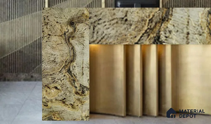 WL 00276 Natural Lucentier Translucent Design 8 ft x 4 ft Stone Veneer - 2 mm | Suitable for Facade, Wardrobe & Bedroom