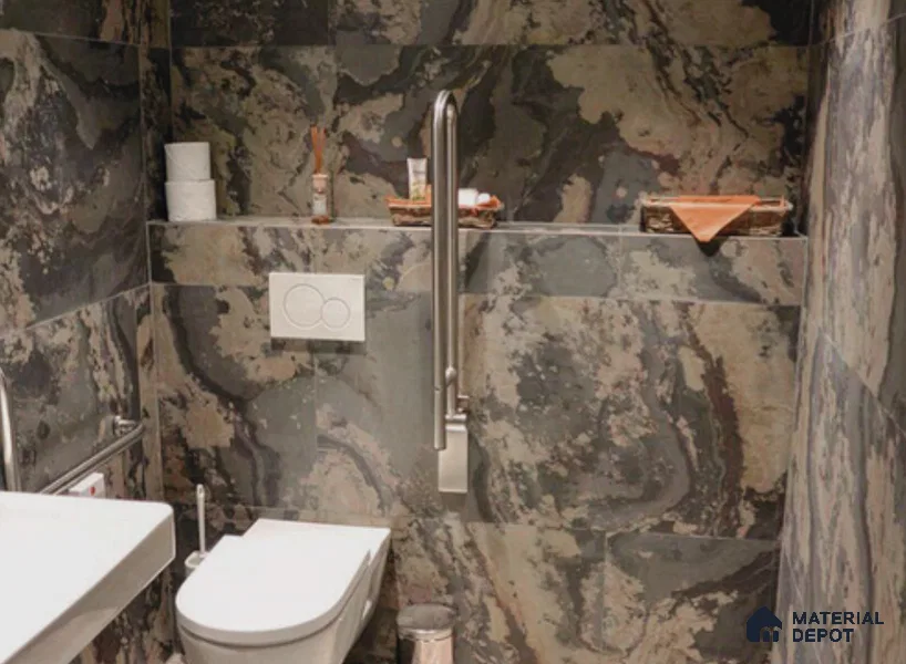 WL 00242 Natural Stonier Opaque Design 8 ft x 4 ft Stone Veneer - 2 mm | Suitable for Facade, Wardrobe & Bedroom