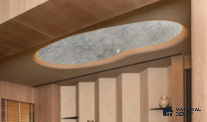 WL 00291 Natural Lucentier Translucent Design 8 ft x 4 ft Stone Veneer - 2 mm | Suitable for Facade, Wardrobe & Bedroom