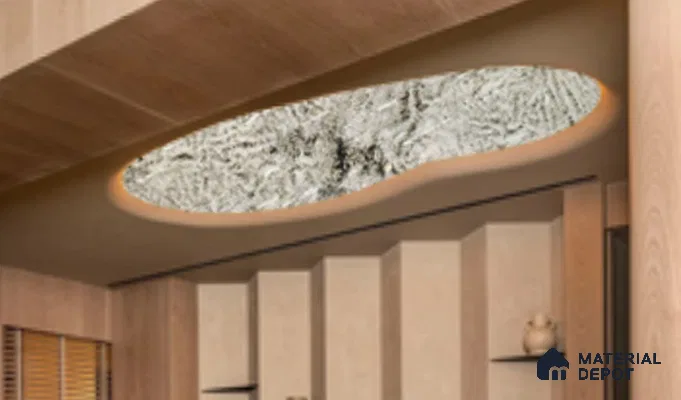 WL 00291 Natural Lucentier Translucent Design 8 ft x 4 ft Stone Veneer - 2 mm | Suitable for Facade, Wardrobe & Bedroom