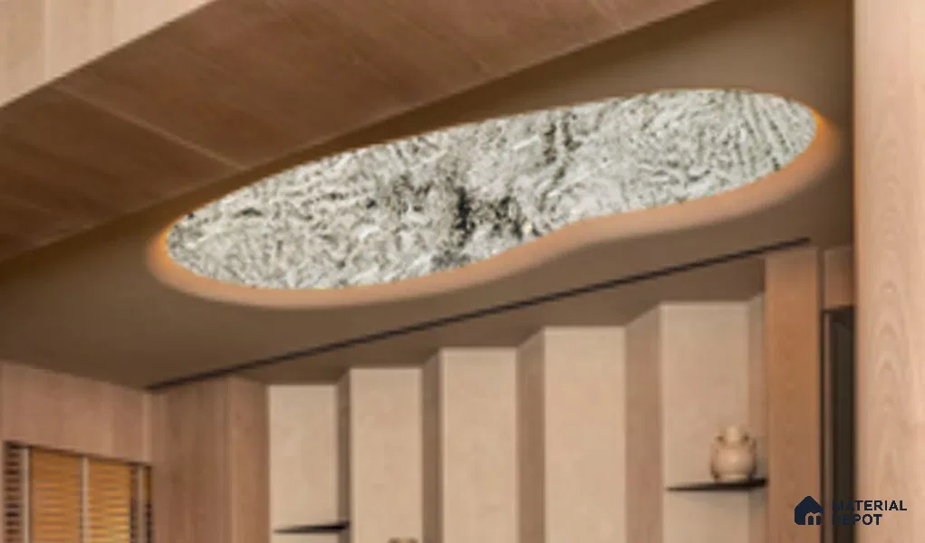 WL 00291 Natural Lucentier Translucent Design 8 ft x 4 ft Stone Veneer - 2 mm | Suitable for Facade, Wardrobe & Bedroom