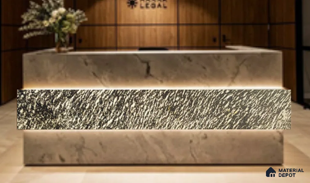 WL 00294 Natural Lucentier Translucent Design 8 ft x 4 ft Stone Veneer - 2 mm | Suitable for Facade, Wardrobe & Bedroom