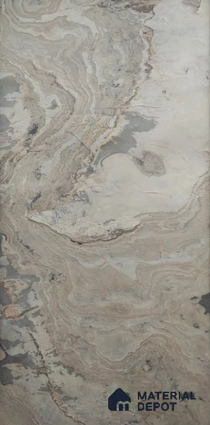 WL 00264 B Natural Stonier Opaque Design 8 ft x 4 ft Stone Veneer - 4 mm | Suitable for Facade, Wardrobe & Bedroom