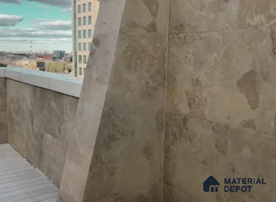 WL 00264 Natural Stonier Opaque Design 8 ft x 4 ft Stone Veneer - 2 mm | Suitable for Facade, Wardrobe & Bedroom