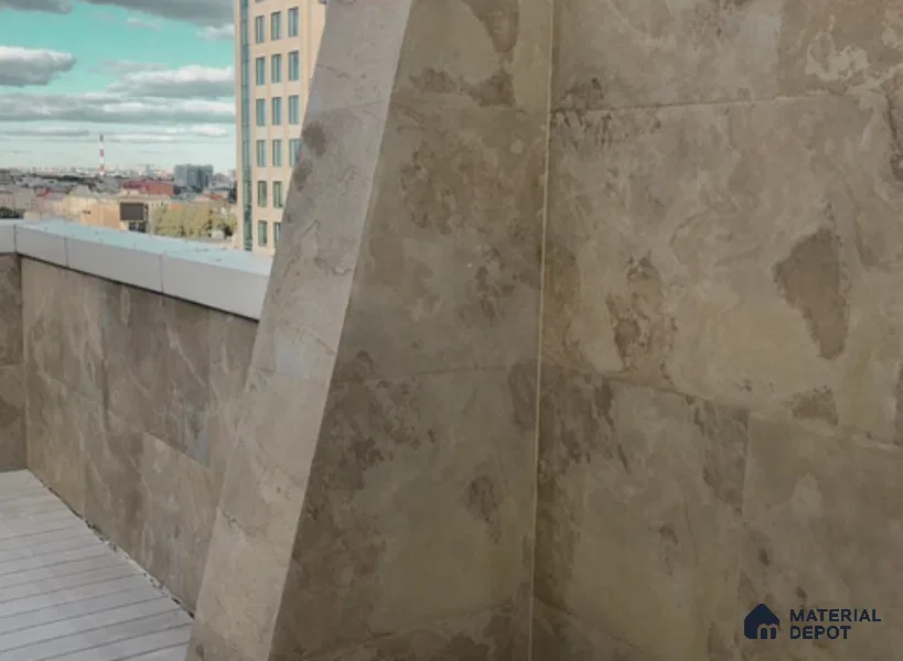 WL 00264 Natural Stonier Opaque Design 8 ft x 4 ft Stone Veneer - 2 mm | Suitable for Facade, Wardrobe & Bedroom