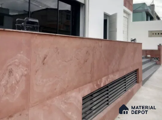 WL 00267 B Natural Stonier Opaque Design 8 ft x 4 ft Stone Veneer - 4 mm | Suitable for Facade, Wardrobe & Bedroom