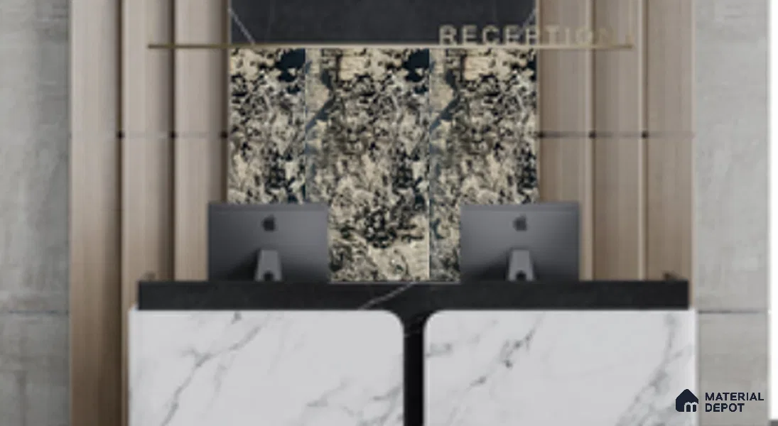 WL 00298 Natural Lucentier Translucent Design 8 ft x 4 ft Stone Veneer - 2 mm | Suitable for Facade, Wardrobe & Bedroom