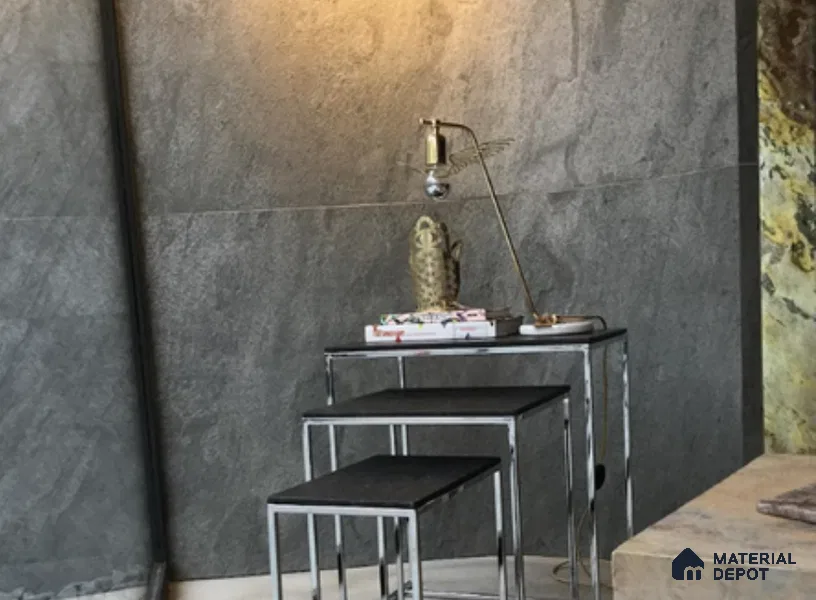 WL 00271 B Natural Stonier Opaque Design 8 ft x 4 ft Stone Veneer - 4 mm | Suitable for Facade, Wardrobe & Bedroom