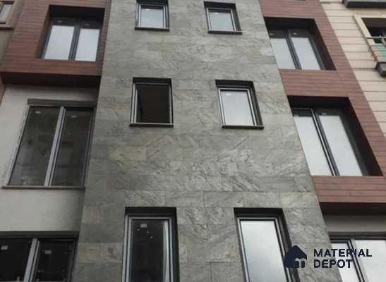 WL 00272 Natural Stonier Opaque Design 8 ft x 4 ft Stone Veneer - 2 mm | Suitable for Facade, Wardrobe & Bedroom