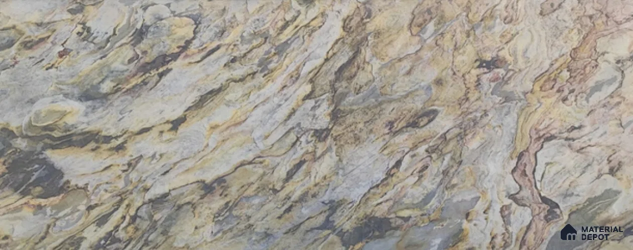 WL 00345 B Massive Opaque Design 10 ft x 4 ft Stone Veneer - 4 mm | Suitable for Facade, Wardrobe & Bedroom