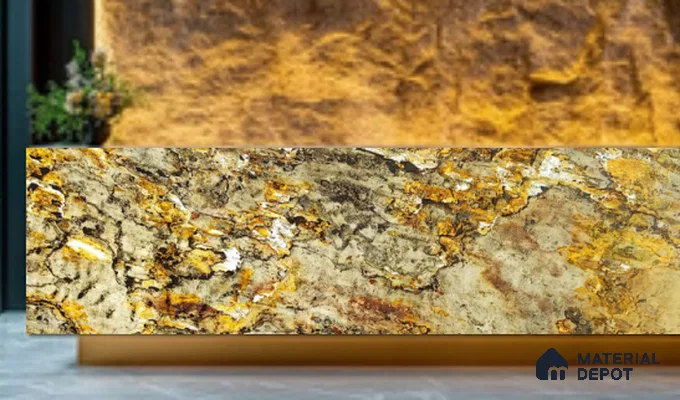 WL 00279 B Natural Lucentier Translucent Design 8 ft x 4 ft Stone Veneer - 4 mm | Suitable for Facade, Wardrobe & Bedroom