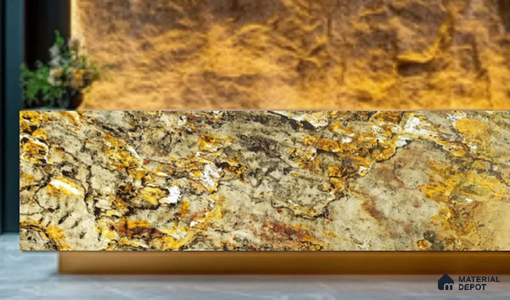 WL 00279 Natural Lucentier Translucent Design 8 ft x 4 ft Stone Veneer - 2 mm | Suitable for Facade, Wardrobe & Bedroom