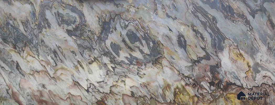 WL 00346 B Massive Opaque Design 10 ft x 4 ft Stone Veneer - 4 mm | Suitable for Facade, Wardrobe & Bedroom