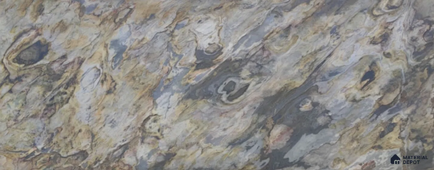 WL 00347 Massive Opaque Design 10 ft x 4 ft Stone Veneer - 2 mm | Suitable for Facade, Wardrobe & Bedroom