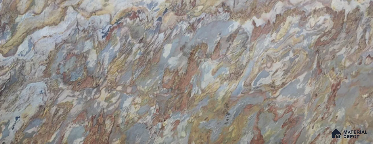 WL 00348 Massive Opaque Design 10 ft x 4 ft Stone Veneer - 2 mm | Suitable for Facade, Wardrobe & Bedroom