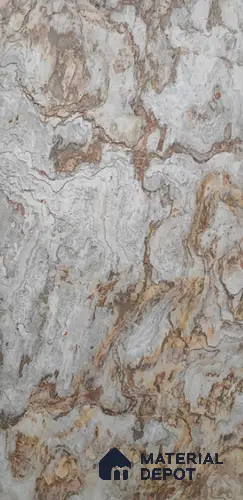 WL 00248 Natural Stonier Opaque Design 8 ft x 4 ft Stone Veneer - 2 mm | Suitable for Facade, Wardrobe & Bedroom