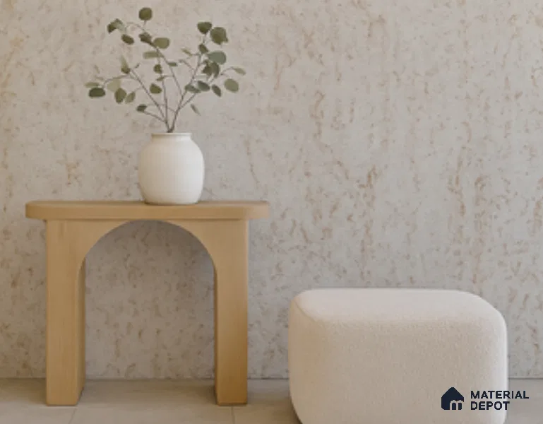 WL 00309 Grainy Stonier Opaque Design 8 ft x 4 ft Stone Veneer - 2 mm | Suitable for Facade, Wardrobe & Bedroom