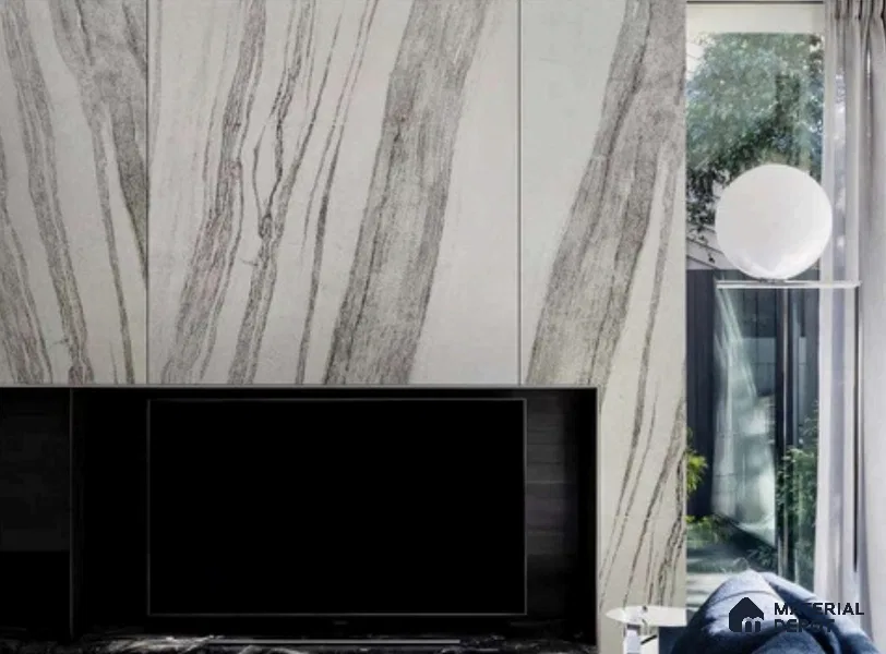 WL 00310 Grainy Stonier Opaque Design 8 ft x 4 ft Stone Veneer - 2 mm | Suitable for Facade, Wardrobe & Bedroom