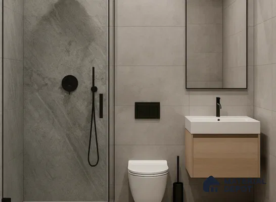 WL 00314 Grainy Stonier Opaque Design 8 ft x 4 ft Stone Veneer - 2 mm | Suitable for Facade, Wardrobe & Bedroom