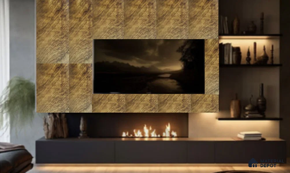 WL 00338 Grainy Lucentier Translucent Design 8 ft x 4 ft Stone Veneer - 2 mm | Suitable for Facade, Wardrobe & Bedroom