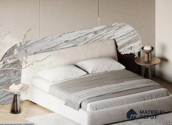 WL 00323 Grainy Stonier Opaque Design 8 ft x 4 ft Stone Veneer - 2 mm | Suitable for Facade, Wardrobe & Bedroom