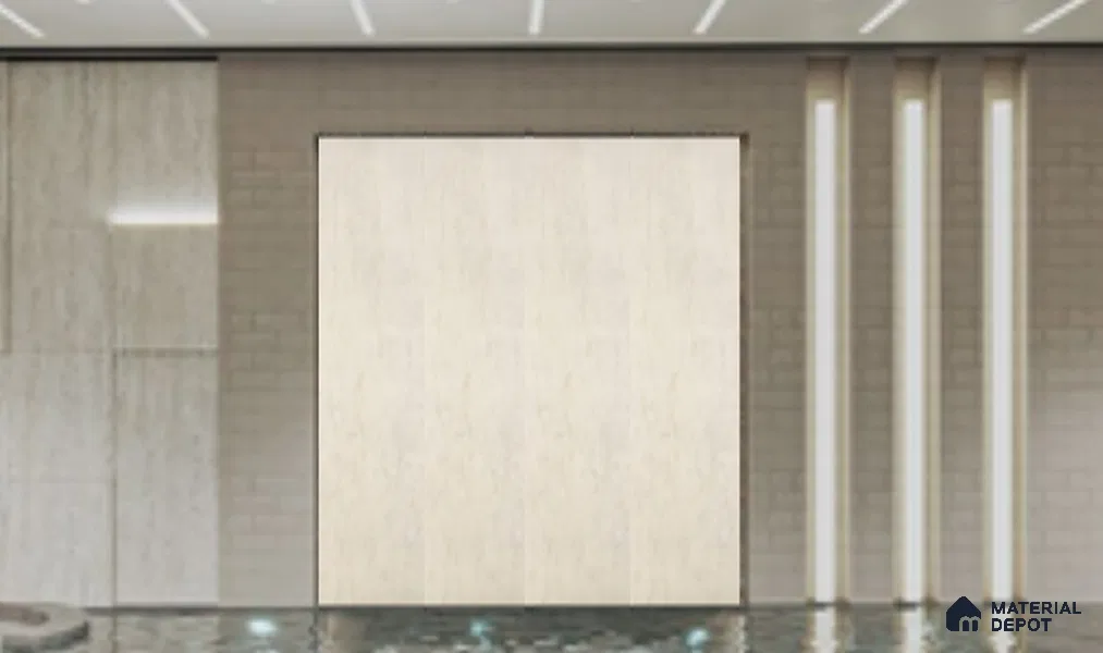 WL 00340 Grainy Lucentier Translucent Design 8 ft x 4 ft Stone Veneer - 2 mm | Suitable for Facade, Wardrobe & Bedroom