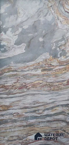 WL 00250 Natural Stonier Opaque Design 8 ft x 4 ft Stone Veneer - 2 mm | Suitable for Facade, Wardrobe & Bedroom