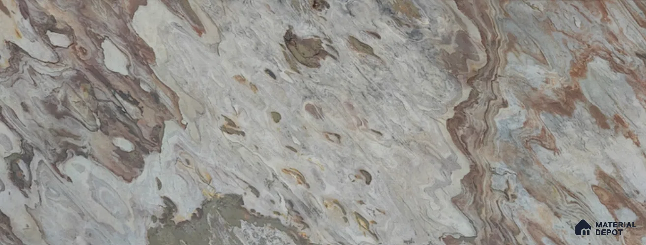 WL 00352 Massive Opaque Design 10 ft x 4 ft Stone Veneer - 2 mm | Suitable for Facade, Wardrobe & Bedroom