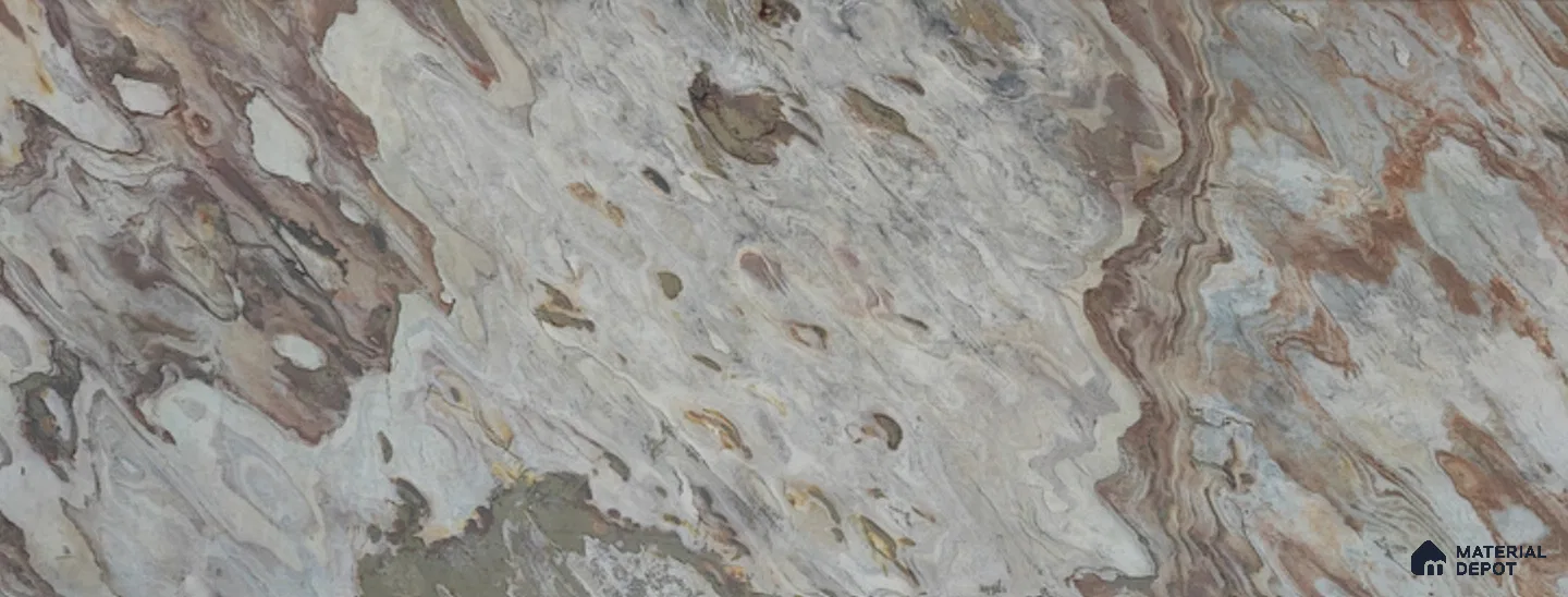 WL 00352 Massive Opaque Design 10 ft x 4 ft Stone Veneer - 2 mm | Suitable for Facade, Wardrobe & Bedroom