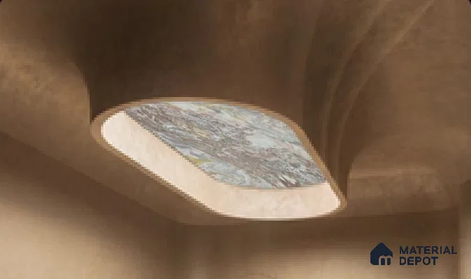 WL 00286 Natural Lucentier Translucent Design 8 ft x 4 ft Stone Veneer - 2 mm | Suitable for Facade, Wardrobe & Bedroom
