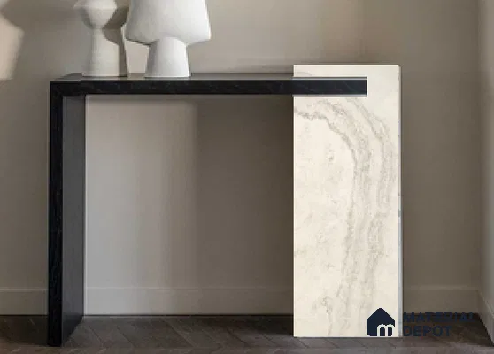 WL 00332 B Grainy Stonier Opaque Design 8 ft x 4 ft Stone Veneer - 4 mm | Suitable for Facade, Wardrobe & Bedroom