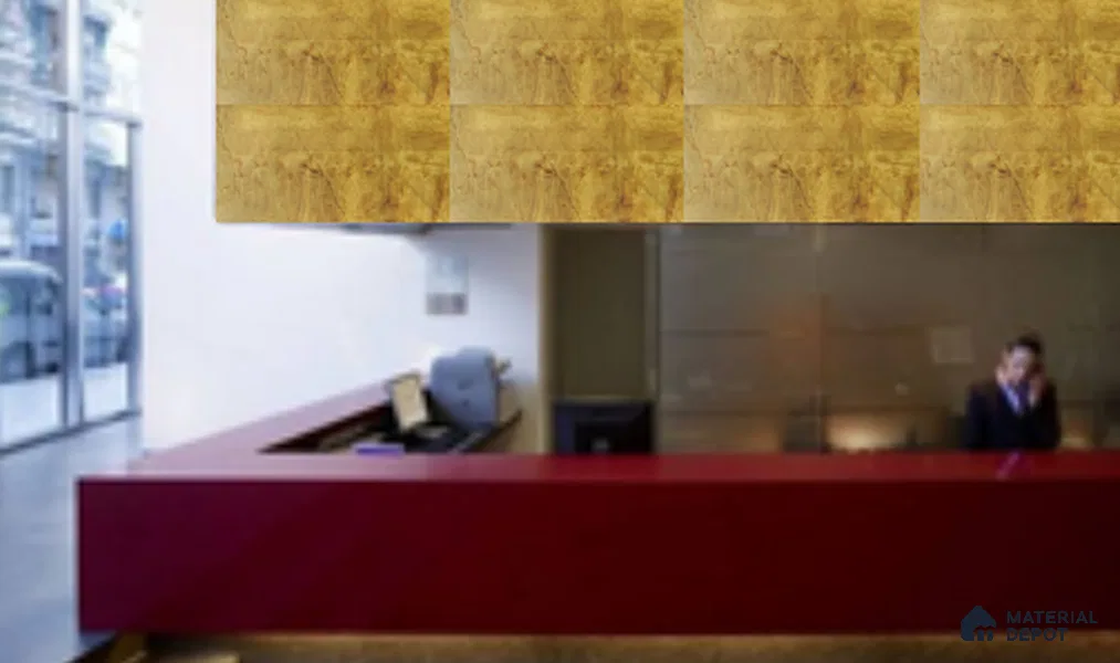 WL 00343 B Grainy Lucentier Translucent Design 8 ft x 4 ft Stone Veneer - 4 mm | Suitable for Facade, Wardrobe & Bedroom